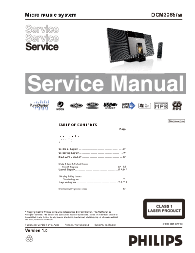 Philips service  Philips Audio DCM3065 service.pdf
