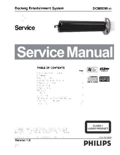 Philips DCM509010 SB-EX-SI 1360756833  Philips Audio DCM5090 DCM509010_SB-EX-SI_1360756833.pdf