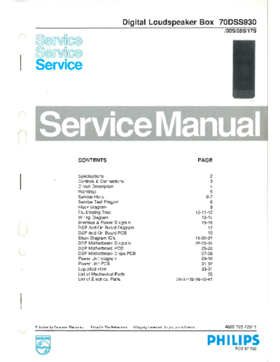 Philips hfe philips dss930 service en  Philips Audio DSS930 hfe_philips_dss930_service_en.pdf