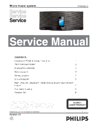 Philips service  Philips Audio DTM3280 service.pdf