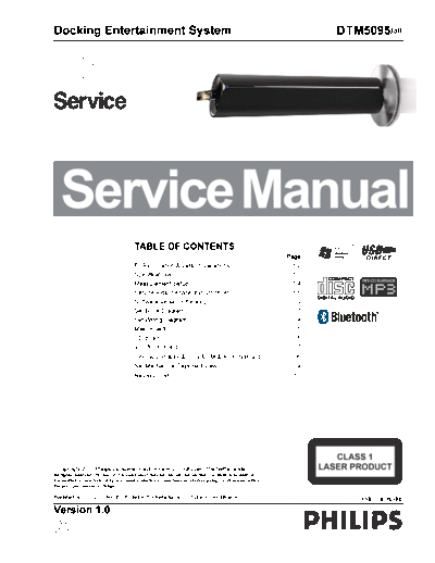 Philips service  Philips Audio DTM5095 service.pdf
