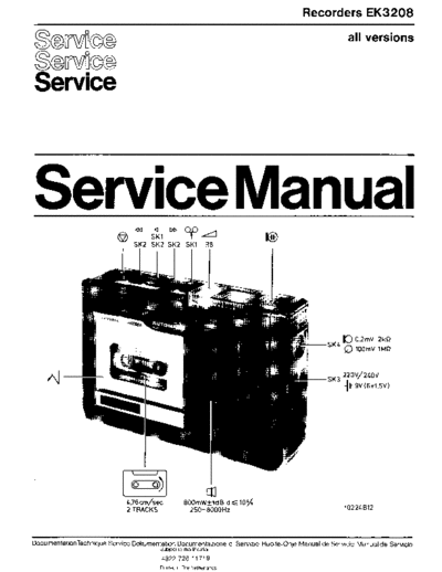 Philips philips ek3208 recorders sm  Philips Audio EK3208 philips_ek3208_recorders_sm.pdf