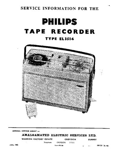 Philips philips el3514 taperecorder 1962 sm  Philips Audio EL3514 philips_el3514_taperecorder_1962_sm.pdf
