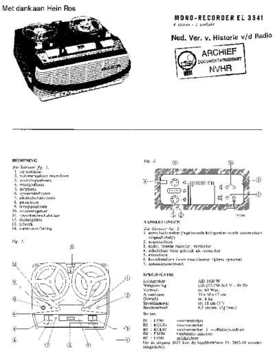 Philips el3541-19 22-f-g chassis-el15b dux-sa6117a portable tape recorder 1960 sm  Philips Audio EL3541 philips_el3541-19_22-f-g_chassis-el15b_dux-sa6117a_portable_tape_recorder_1960_sm.pdf