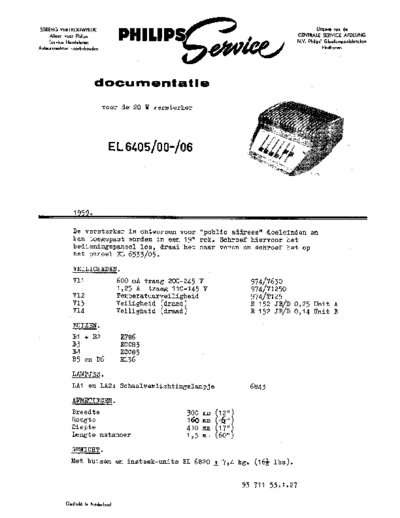 Philips el6405-00-06  Philips Audio EL6405 philips_el6405-00-06.pdf