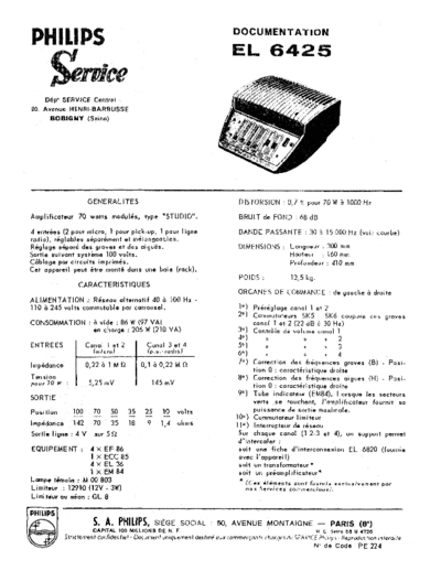 Philips el 6425   Philips Audio EL6425 el 6425 .pdf
