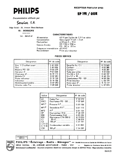 Philips ep 191  Philips Audio EP191 ep 191.pdf