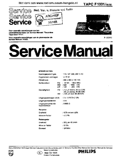 Philips Philips F1331  Philips Audio F1331 Philips_F1331.pdf