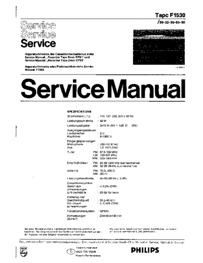 Philips -F-1530-Service-Manual  Philips Audio F1530 Philips-F-1530-Service-Manual.pdf