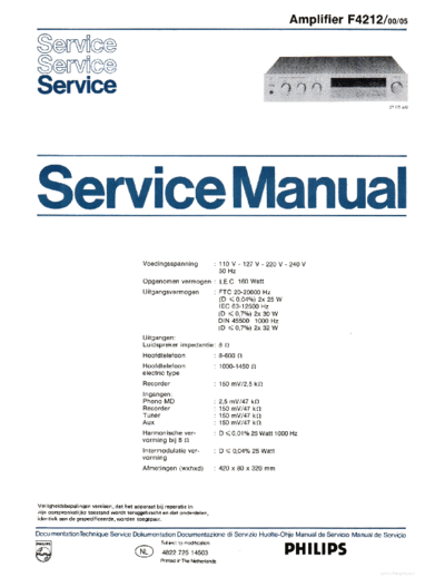 Philips hfe philips f4212 service nl  Philips Audio F4212 hfe_philips_f4212_service_nl.pdf