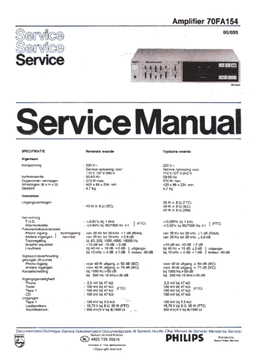 Philips hfe   fa154 service nl  Philips Audio FA154 hfe_philips_fa154_service_nl.pdf