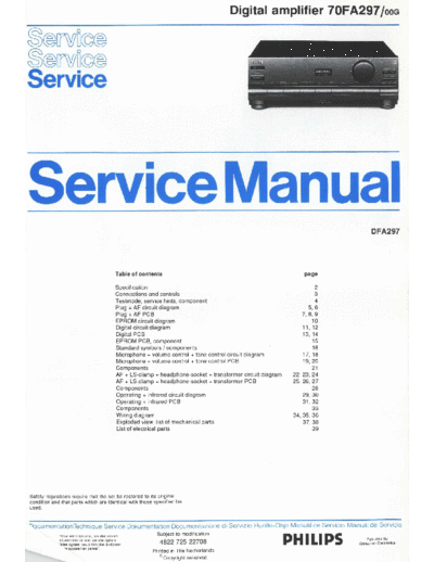 Philips hfe philips fa297 service en  Philips Audio FA297 hfe_philips_fa297_service_en.pdf