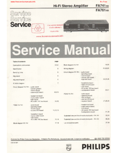 Philips philips fa741 fa761 00 sm  Philips Audio FA741 philips_fa741_fa761_00_sm.pdf