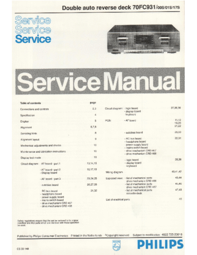 Philips hfe philips fc931 service en  Philips Audio FC931 hfe_philips_fc931_service_en.pdf