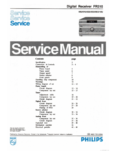 Philips hfe   fr310 service en  Philips Audio FR310 hfe_philips_fr310_service_en.pdf
