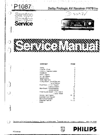 Philips FR75100 SM 4709991014  Philips Audio FR751 FR75100_SM_4709991014.pdf