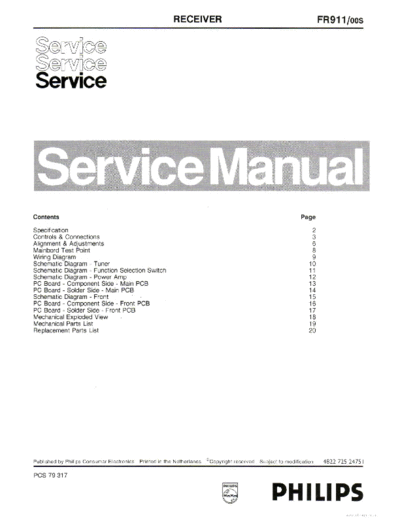 Philips hfe philips fr911 service en  Philips Audio FR911 hfe_philips_fr911_service_en.pdf