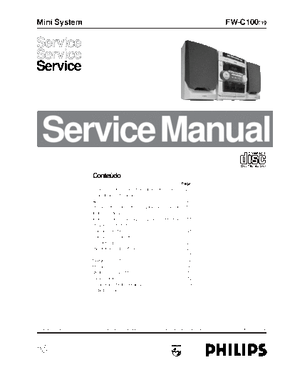 Philips hfe philips fwc100 service pt  Philips Audio FW-C100 hfe_philips_fwc100_service_pt.pdf