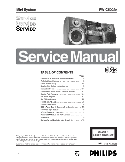Philips service  Philips Audio FW-C500 service.pdf