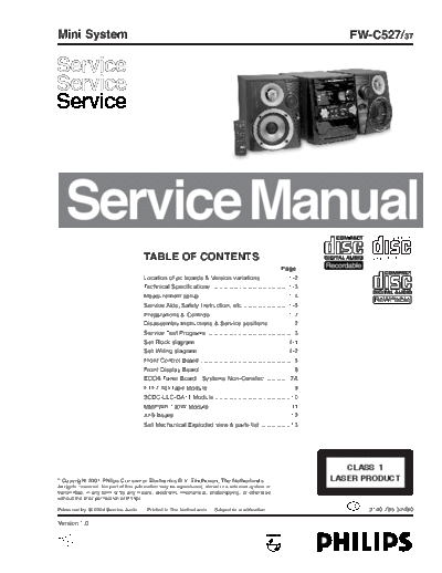 Philips service  Philips Audio FW-C527 service.pdf