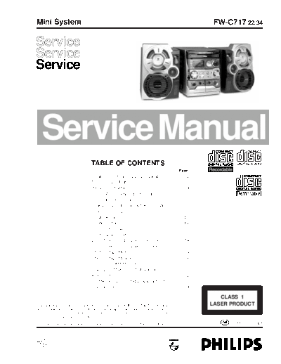 Philips service  Philips Audio FW-C717 service.pdf