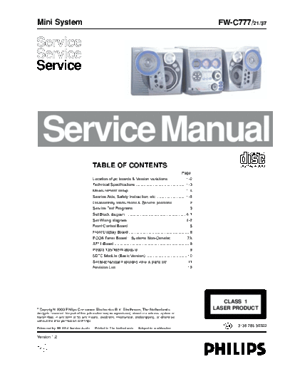 Philips service  Philips Audio FW-C777 service.pdf