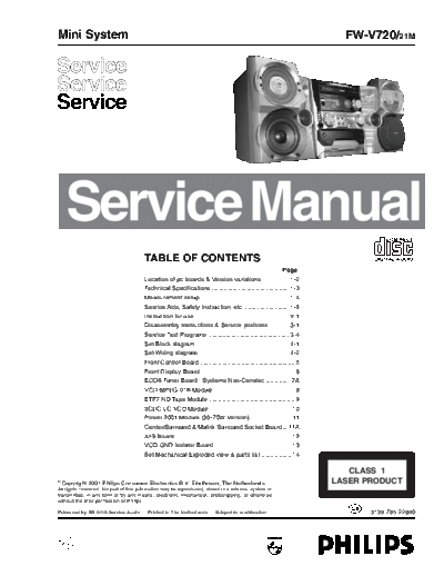 Philips service  Philips Audio FW-V720 service.pdf