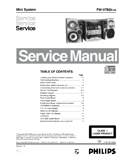 Philips service  Philips Audio FW-V780 service.pdf
