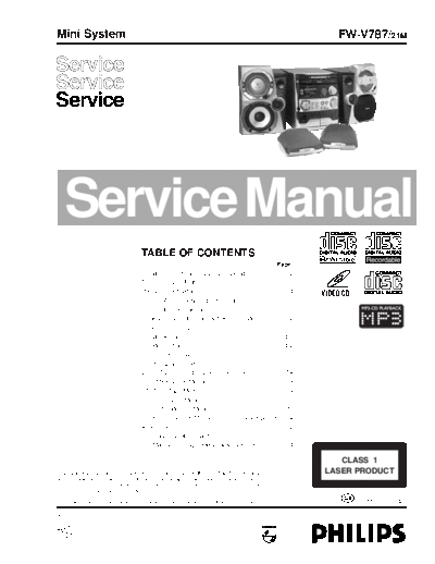 Philips service  Philips Audio FW-V787 service.pdf