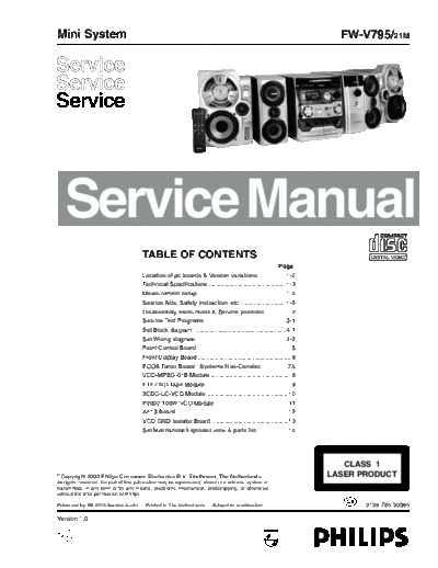 Philips service  Philips Audio FW-V795 service.pdf