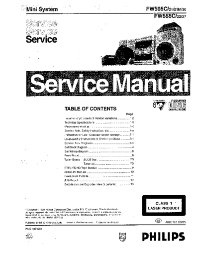 Philips FW595C21 3,4,6,20 1254122961  Philips Audio FW555C FW595C21_3,4,6,20_1254122961.pdf