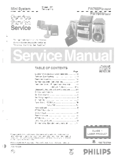 Philips -FW-765-P-FW-795-W-Service-Manual  Philips Audio FW765 Philips-FW-765-P-FW-795-W-Service-Manual.pdf