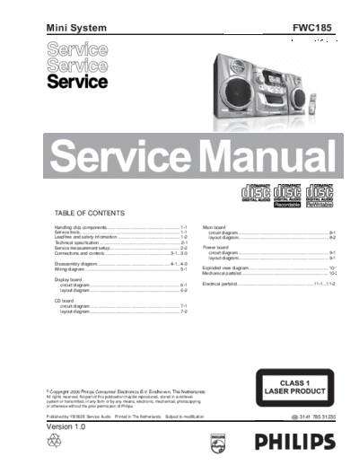 Philips FWC185  Philips Audio FWC185 FWC185.pdf