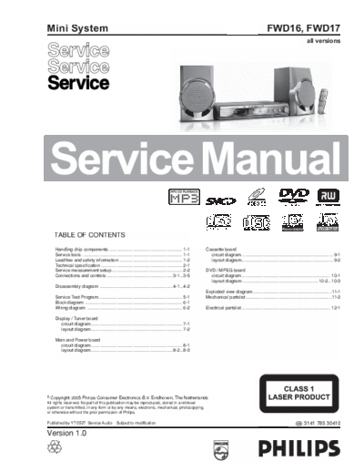 Philips service  Philips Audio FWD17 service.pdf