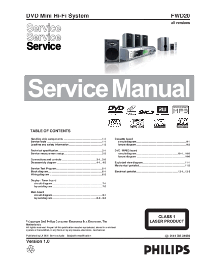 Philips service  Philips Audio FWD20 service.pdf