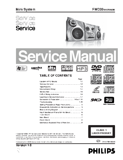 Philips service  Philips Audio FWD39 service.pdf