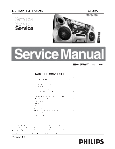 Philips service  Philips Audio FWD185 service.pdf