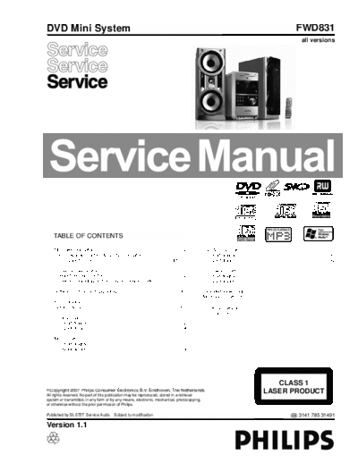 Philips philips fwd831 all ver. dvd mini systeme sm  Philips Audio FWD831 philips_fwd831_all_ver._dvd_mini_systeme_sm.pdf