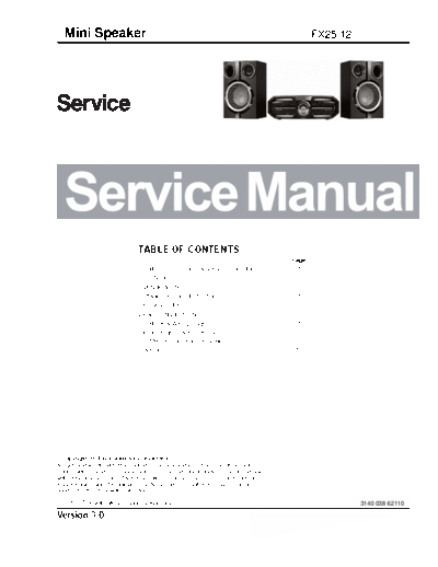 Philips service  Philips Audio FX2512 service.pdf