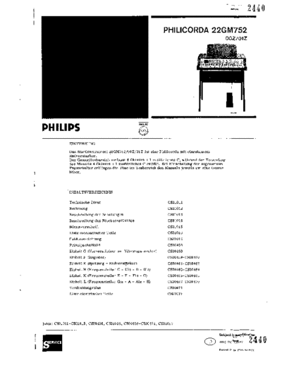 Philips Philicorda GM752 service manual  Philips Audio GM752 Philicorda_GM752_service_manual.pdf