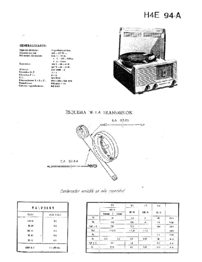 Philips h 4e 94a  Philips Audio H4E94A h 4e 94a.pdf