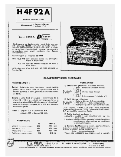 Philips h4f 92 a  Philips Audio H4F92A h4f 92 a.pdf