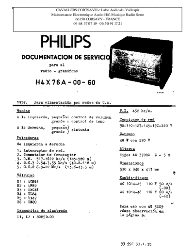Philips h4x 76 a  Philips Audio H4X76A h4x 76 a.pdf