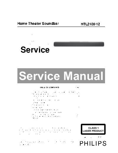Philips service  Philips Audio HTL2100 service.pdf