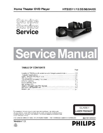 Philips service  Philips Audio HTS2511 service.pdf