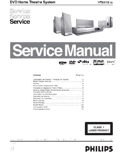 Philips hfe   hts3152 55 service br  Philips Audio HTS3152 hfe_philips_hts3152_55_service_br.pdf