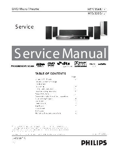 Philips HTS354437 SB-EX-SI 1392625466  Philips Audio HTS3544 HTS354437_SB-EX-SI_1392625466.pdf