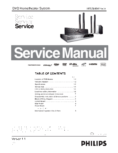 Philips service  Philips Audio HTS3548 service.pdf