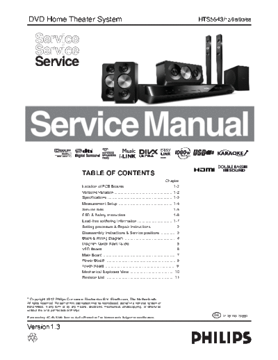 Philips service  Philips Audio HTS5543 service.pdf