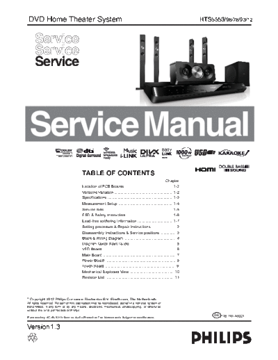 Philips service  Philips Audio HTS5553 service.pdf